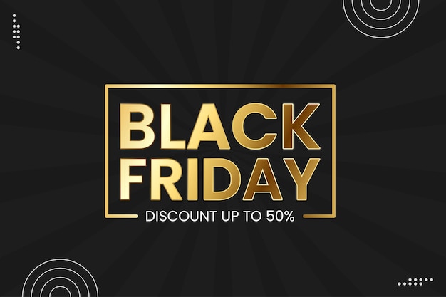 Banner di vendita del black friday di lusso