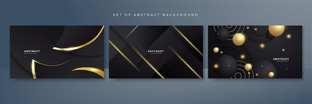 Vector luxury black and gold background