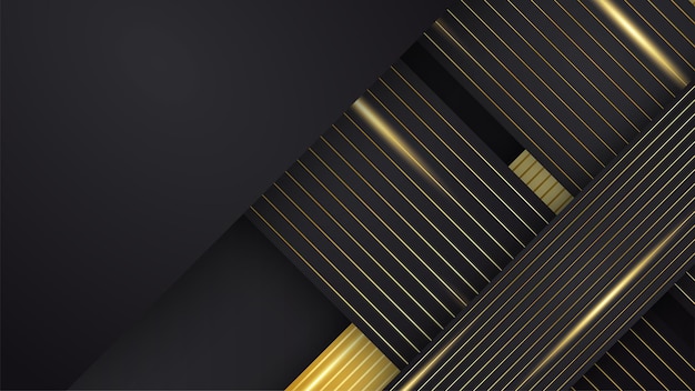 Luxury black and gold background