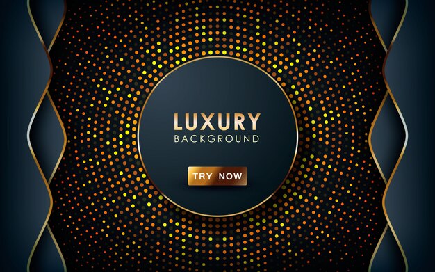 Luxury black and golden glitters background