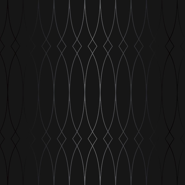 Luxury black metal gradient background with geometric seamless pattern modern ornament