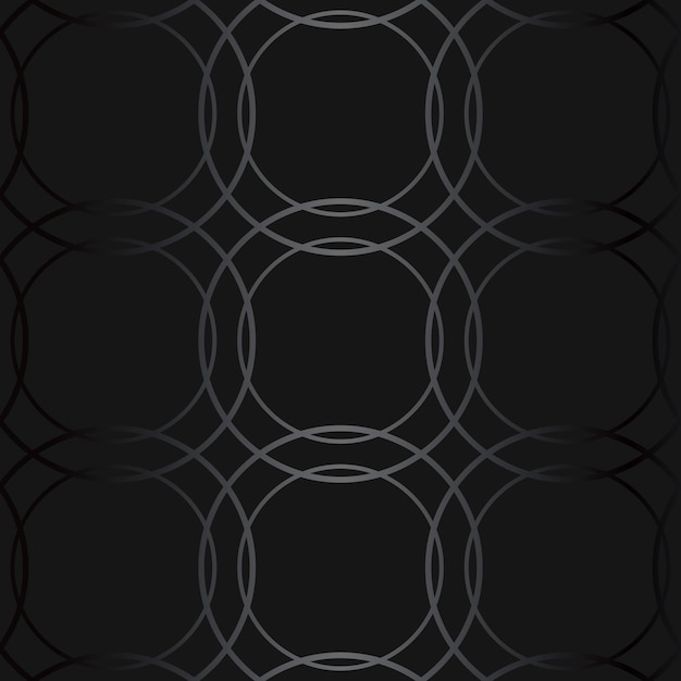 Luxury black metal gradient background with geometric seamless pattern modern ornament