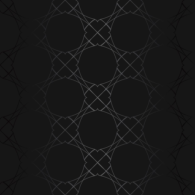 Luxury black metal gradient background with geometric seamless pattern modern ornament