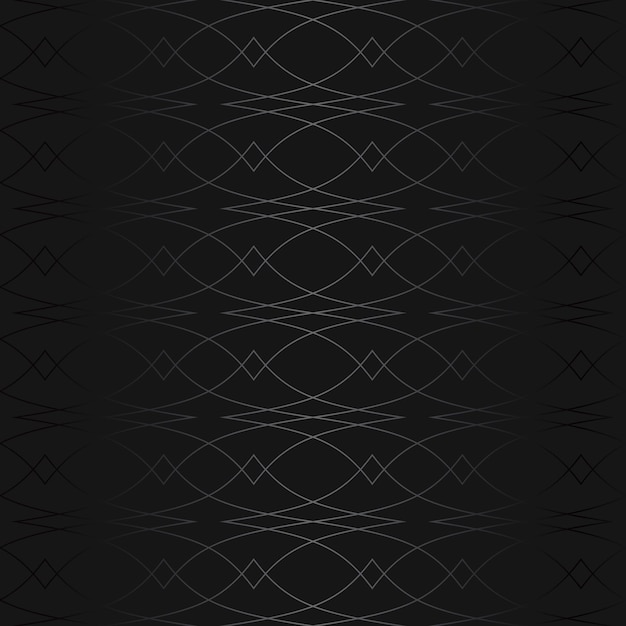 Luxury black metal gradient background with geometric seamless pattern modern ornament