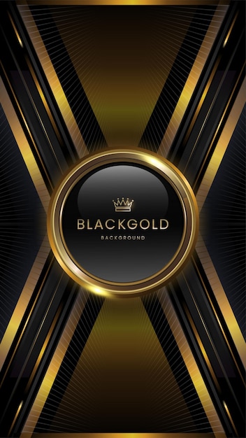 Vector luxury black shining gold background