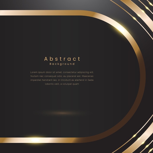 Vector luxury black shining gold background