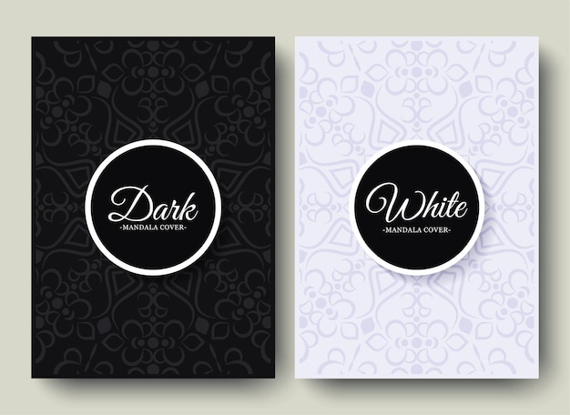 Luxury black and white background with border pattern