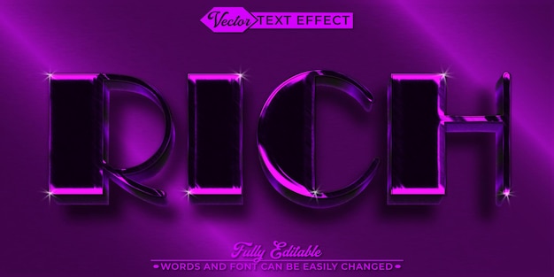 Luxury Blue Rich Vector Fully Editable Smart Object Text Effect