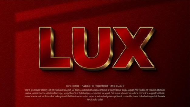 Luxury bold 3d style editable text effect