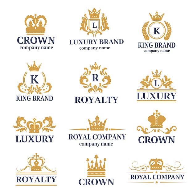 Luxury boutique calligraphy logo set for hotel brand identity