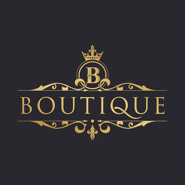 Vector luxury boutique logo