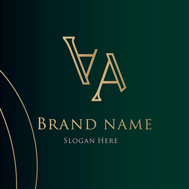 Luxury brand gold logo