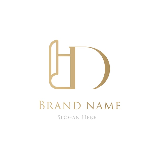 ベクトル 豪華ブランドの金色のロゴ