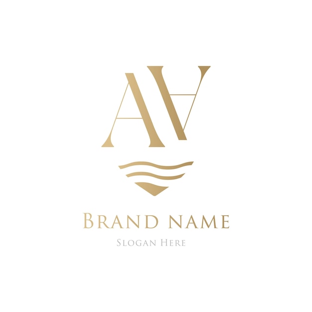 Luxury brand gold logo