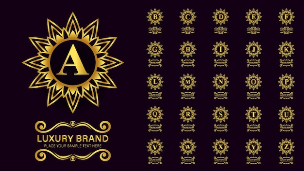 Luxury brand letter logo design collection