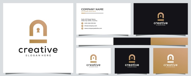 Luxury brand letter n with key design