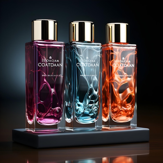 Vector luxury brand packaging of liquid products for commercial