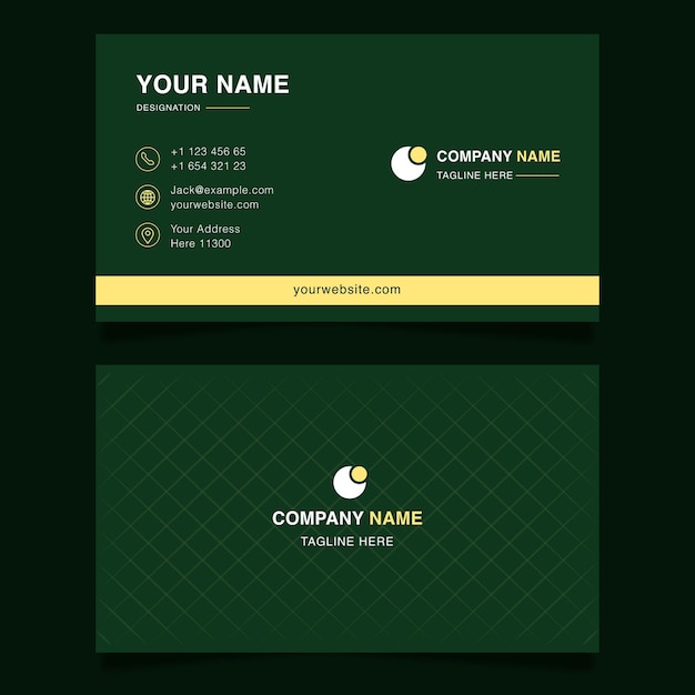 Vector luxury business card design green