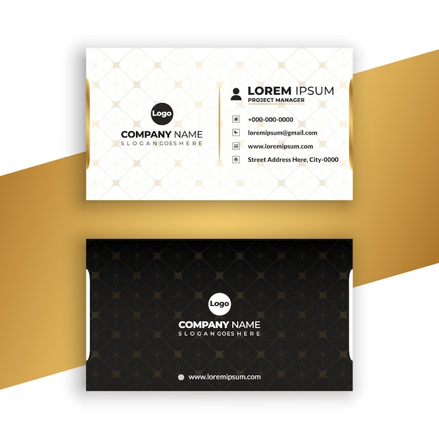 luxury business card design premium vector