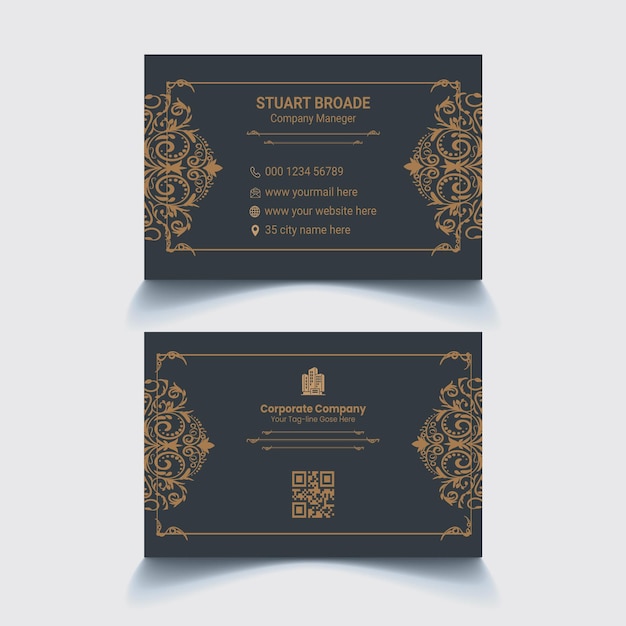 Vector luxury business card design template