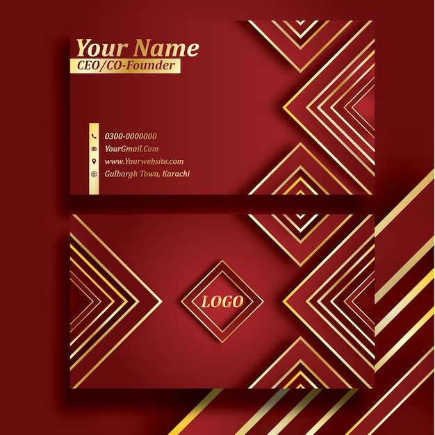 Vector luxury business card design