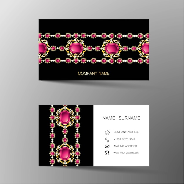 Luxury business card. inspired by diamonds.