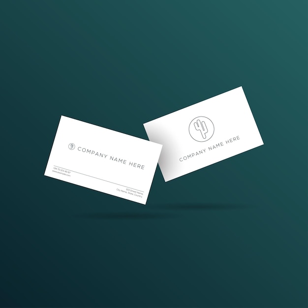 Vector luxury business card mockup