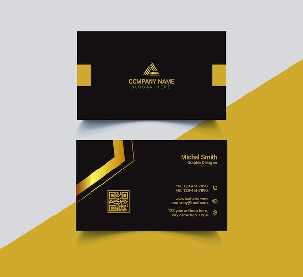 Luxury business card template premium vector