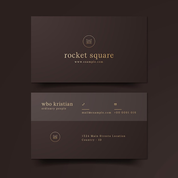 Vector luxury business card template