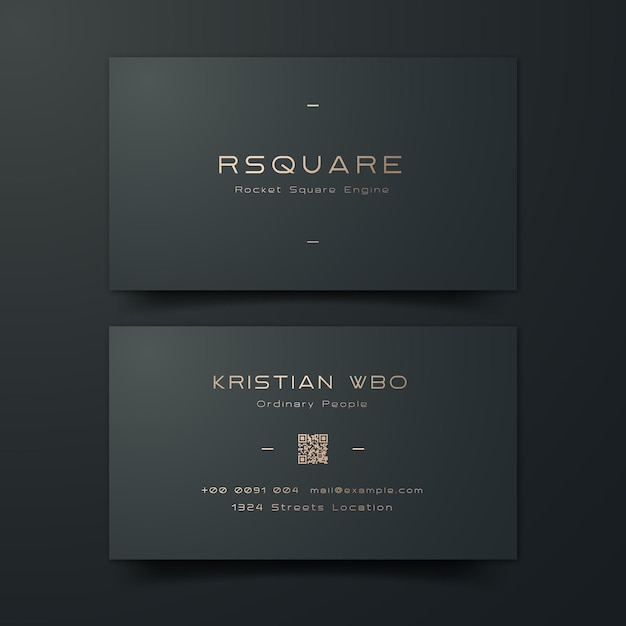 Vector luxury business card template