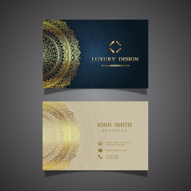 Luxury business card with elegant design