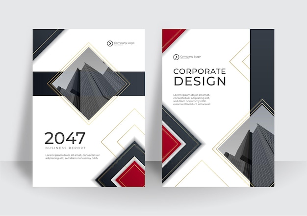 Luxury business cover design template. corporate annual report or modern presentation concept