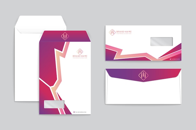 Vector luxury business envelope design template