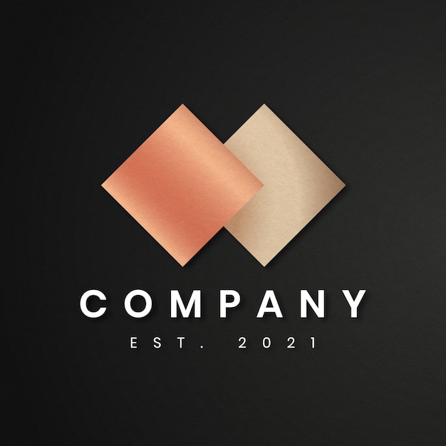 Vector luxury business logo vector copper icon design