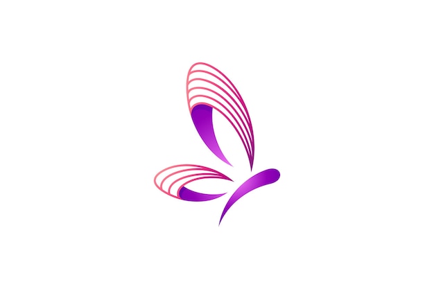 豪華な蝶のロゴデザイン