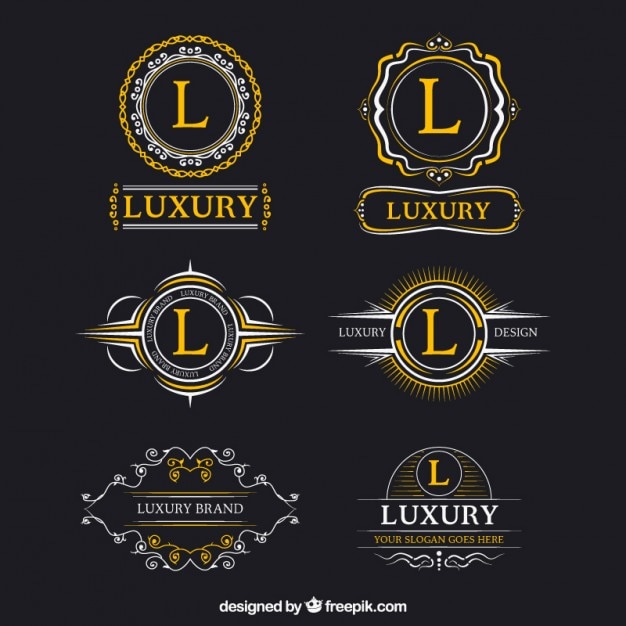 Vector luxury capital letter logos