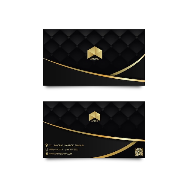 Vettore luxury card gold