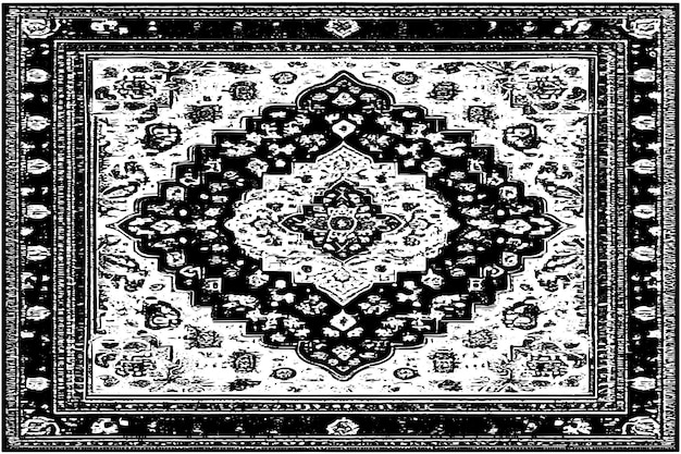 Vector luxury carpet black traced texture on white background vector illustration background texture