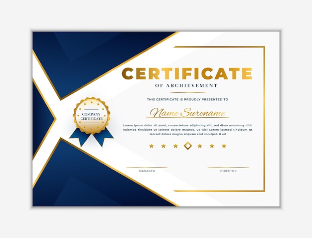 luxury certificate design template