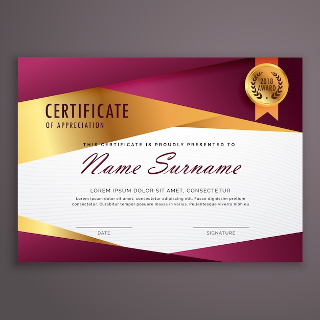 luxury certificate template design