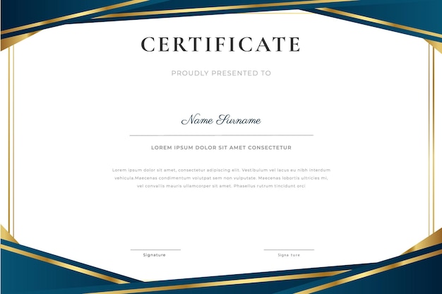 Luxury certificate template design