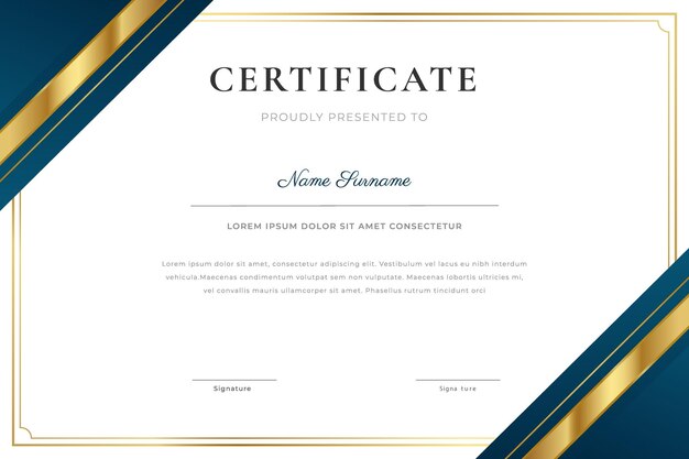 luxury certificate template design