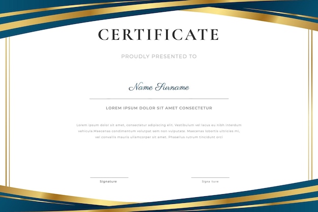 luxury certificate template design