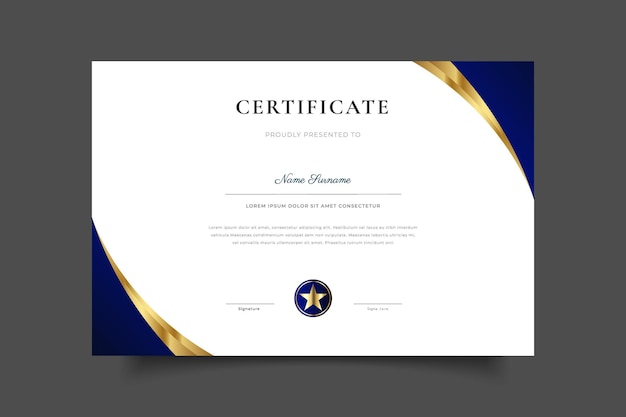 Luxury certificate template design