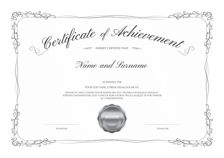 Vector luxury certificate template