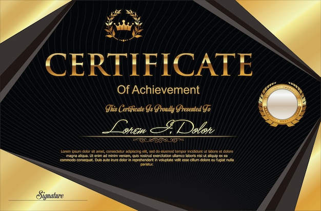 Luxury certificate