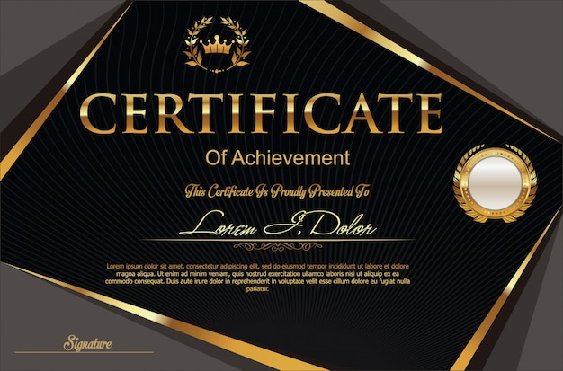 Vector luxury certificate