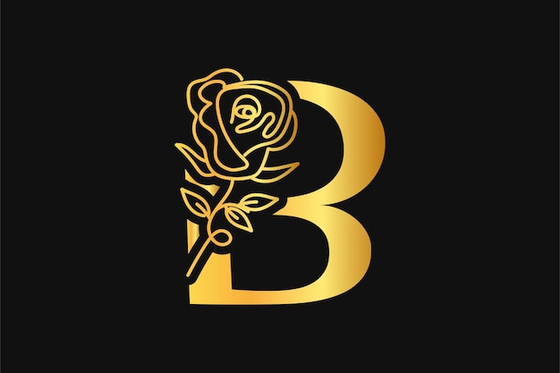 Luxury Character B Monogram decorative alphabetic letters abc logo design