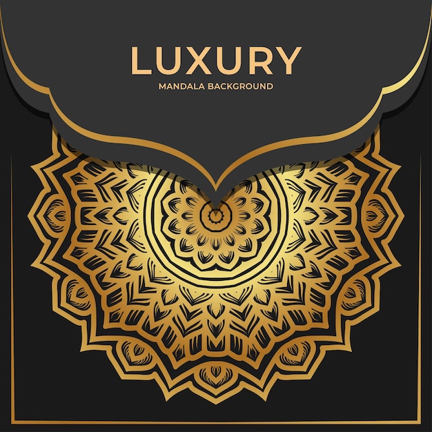 Vector luxury circular pattern mandala background