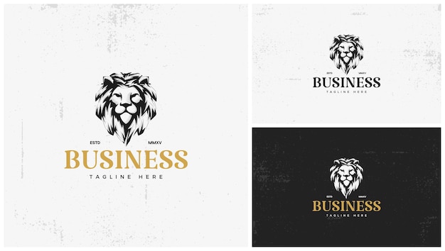 Luxury classic lion head logo